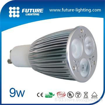 white color GU10 3x3W CREE LED recessed spotlight with reflector